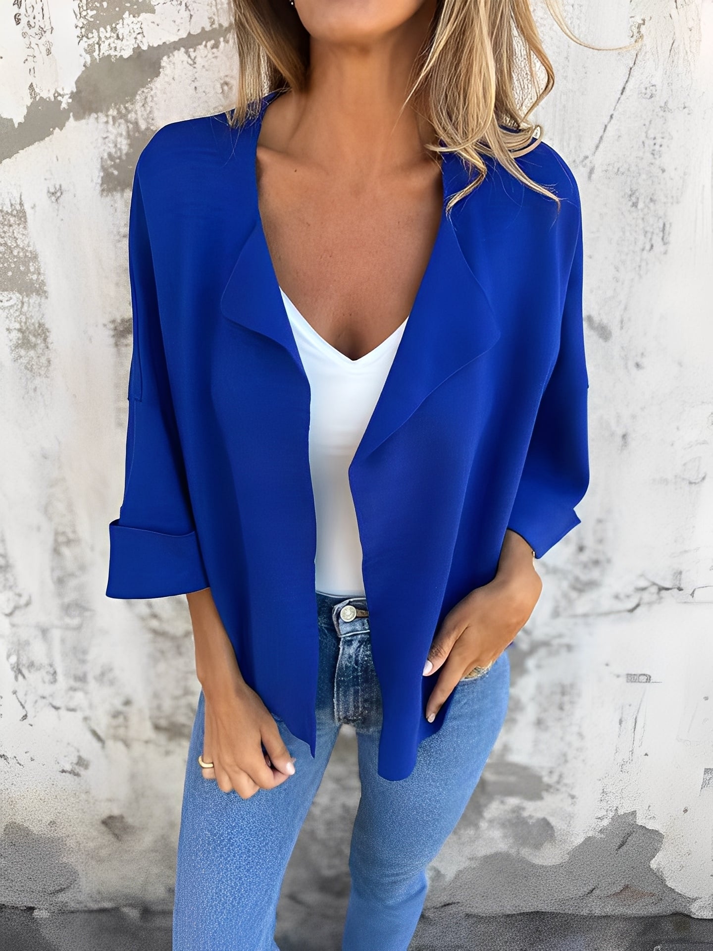 Angelle - Blazer stilat și comod din piele întoarsă pentru femei