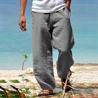 Milan - Pantaloni comod din in pentru bărbați