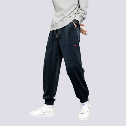 Benji - Pantaloni jogger casual din catifea pentru bărbați