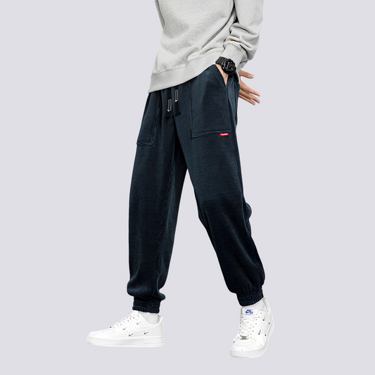 Benji - Pantaloni jogger casual din catifea pentru bărbați