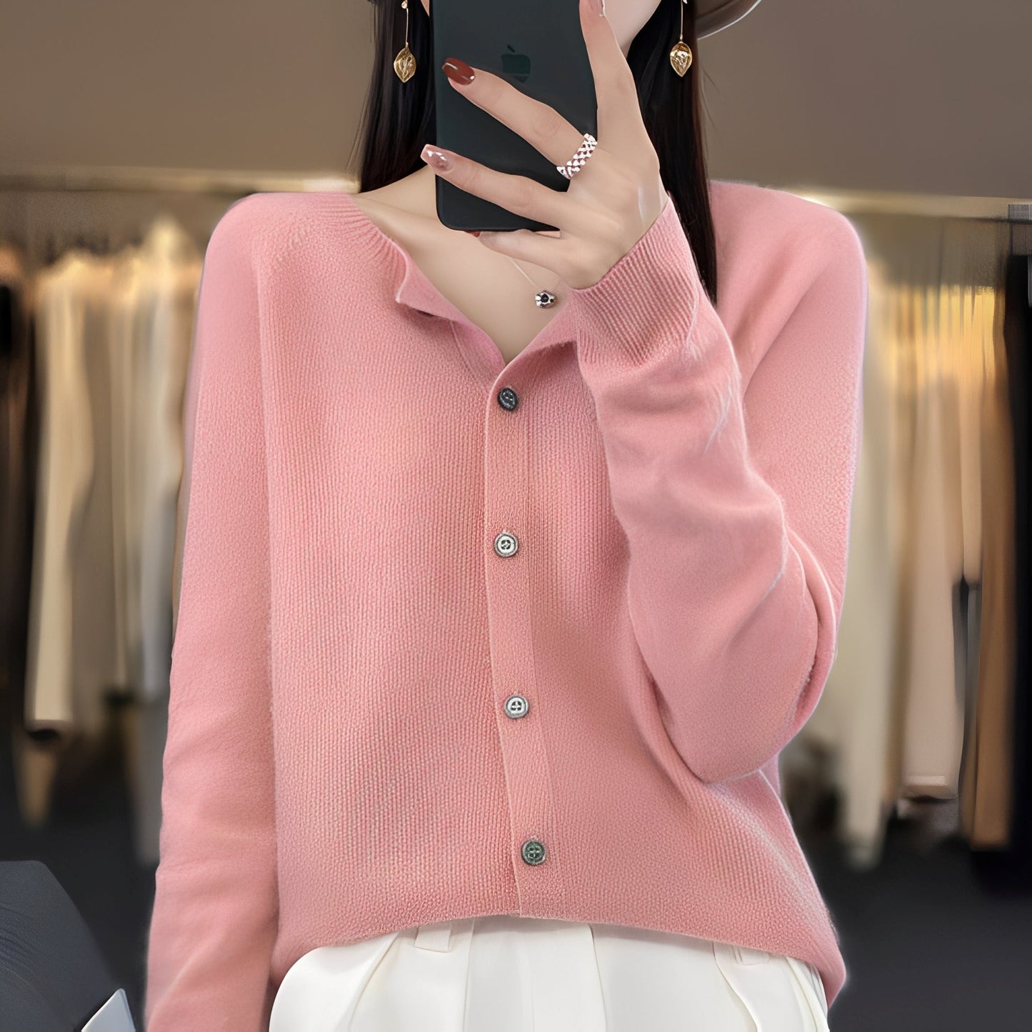 Haydée - Cardigan elegant cu nasturi pentru femei