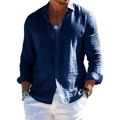 Félicien - Polo-uri clasice bărbătești cu mânecă lungă