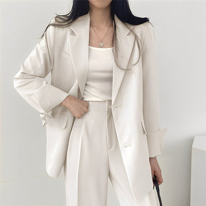 Alethea - Set elegant cu sacou lejer și pantaloni pentru femei