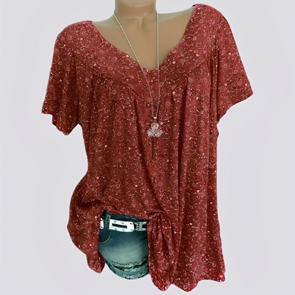 Claudia - Bluza elegantă, lejeră cu imprimeu floral pentru femei