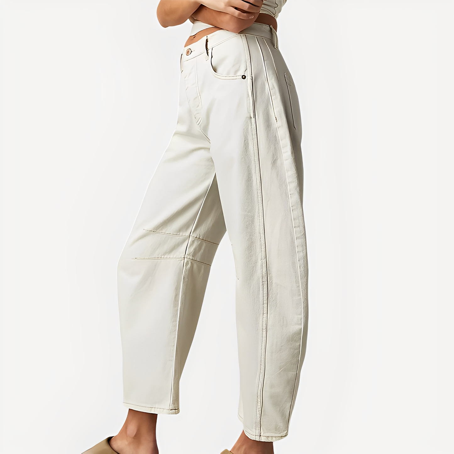 Celestine - Blugi largi clasici de damă