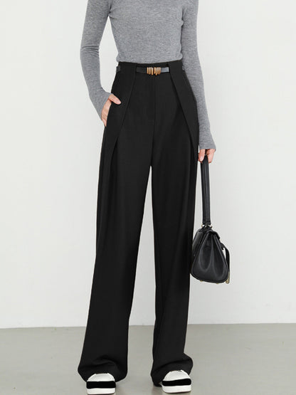 Lina – Pantaloni Drepți cu Buzunare