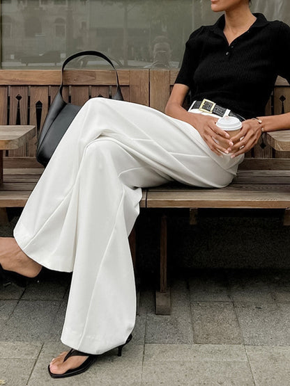 Marlene – Pantaloni Largi Fără Curea