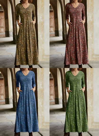 Adeline – Rochie Maxi Retro