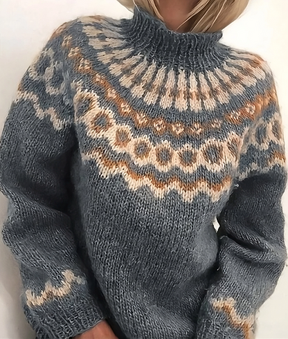 Oona – Pulover Cald Islandez cu Guler Rulat