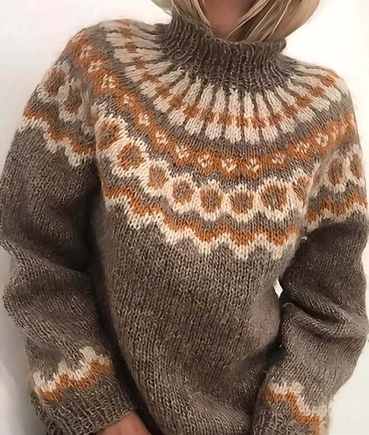 Oona – Pulover Cald Islandez cu Guler Rulat