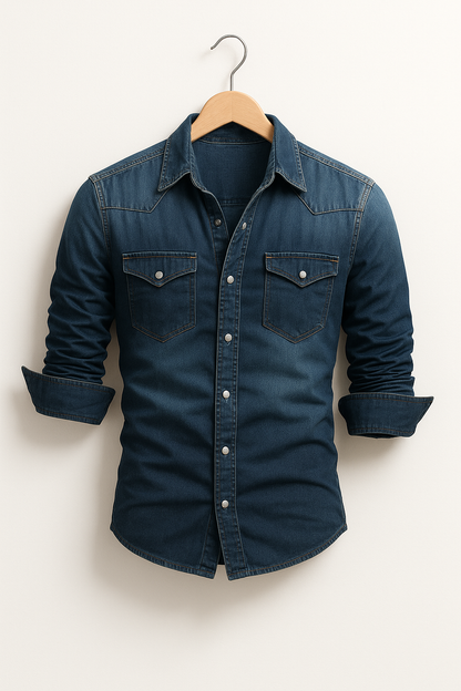 Maxime - Cămașă din jeans lejeră pentru bărbați