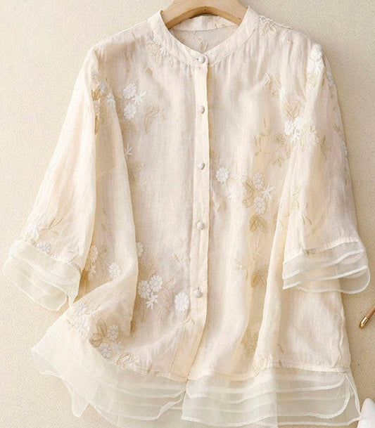 Eloise - Bluza elegantă cu broderie rafinată