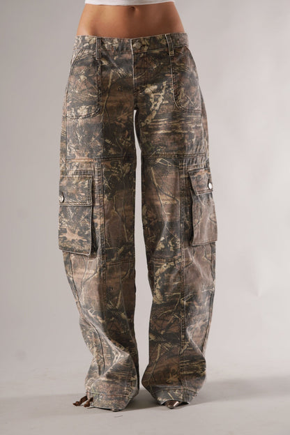 Odette – Pantaloni unisex cargo în camuflaj