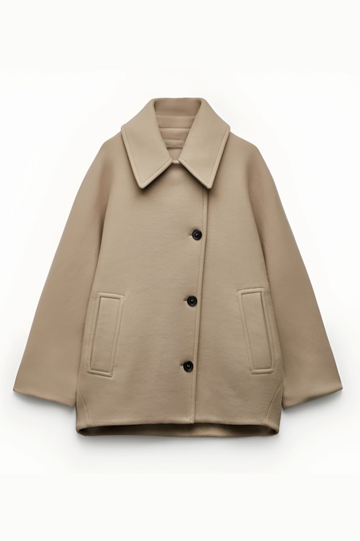 Elena – Manteau Oversize din Lână Amestec Dublu-Breasted