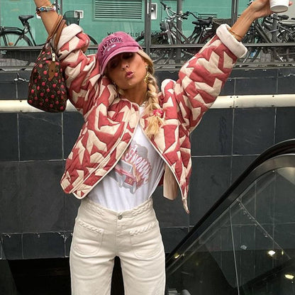 Elena – Vestă Matlasată Florală