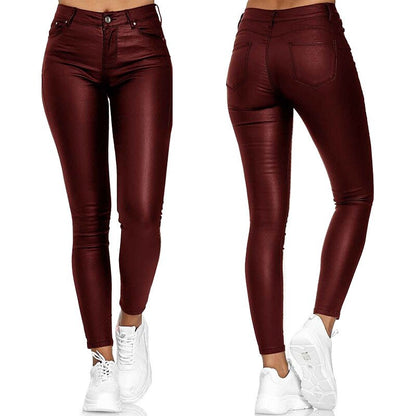 Dina – Pantaloni din piele elastică