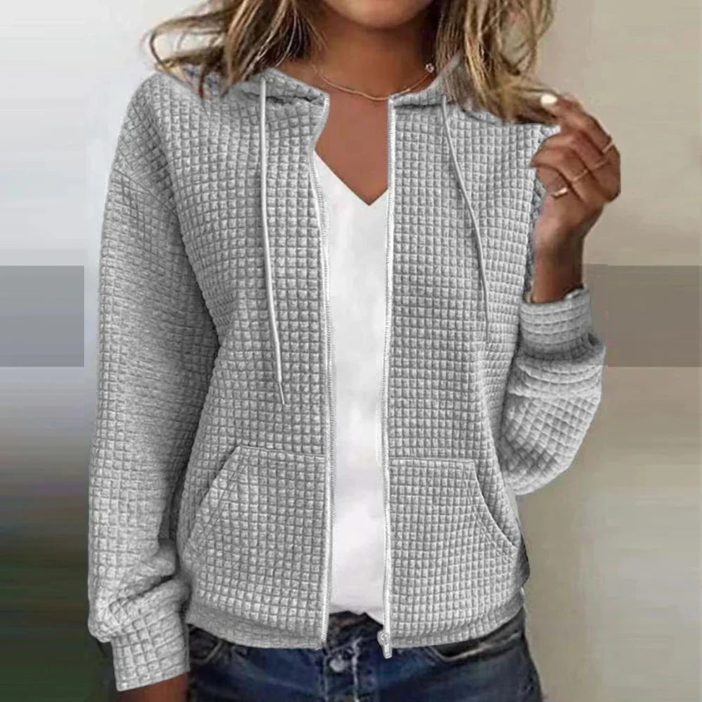 Kristel – Cardigan din tricot cu model wafel