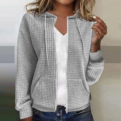 Kristel – Cardigan din tricot cu model wafel