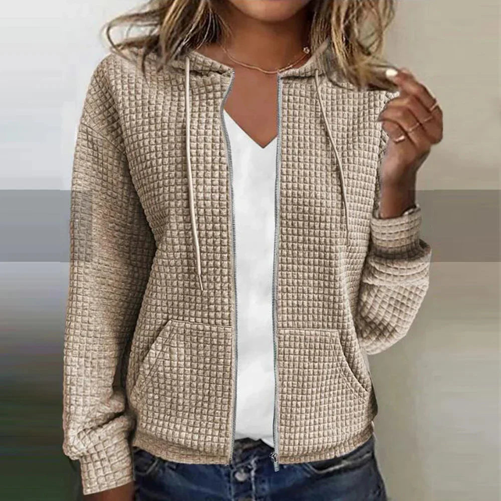Kristel – Cardigan din tricot cu model wafel