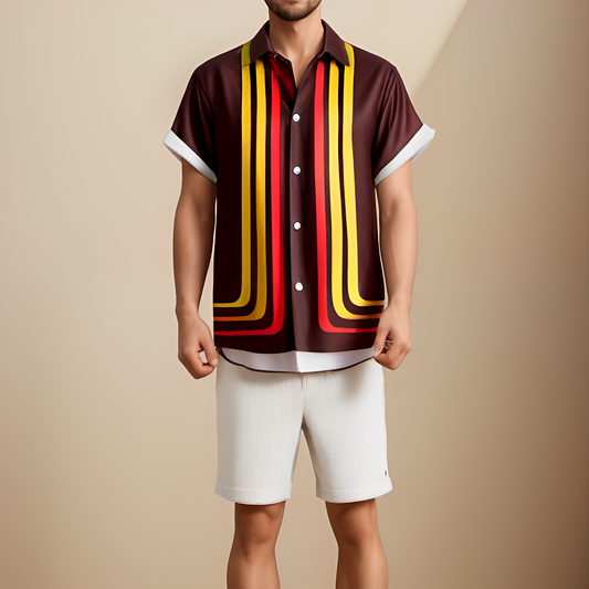 Milo – Cămașă retro de vară cu mâneci scurte