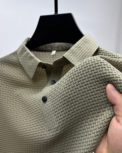 Leonardo - Tricou Polo Lejer din Mesh pentru Bărbați