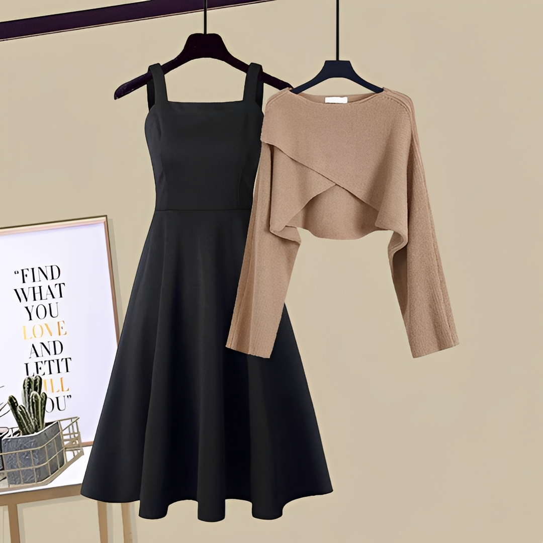 Violaine - Set de rochie tricotată elegantă pentru femei