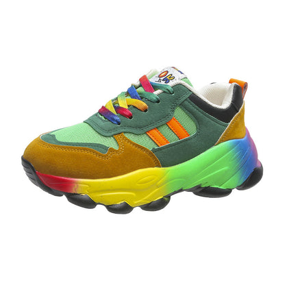 Jolie - Pantofi sport colorați cu talpă groasă pentru femei