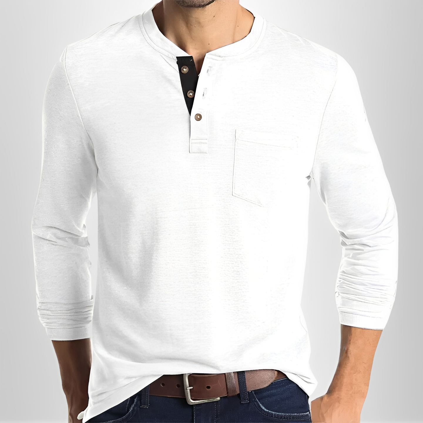 Carmelo - Tricou bărbătesc confortabil cu mâneci lungi