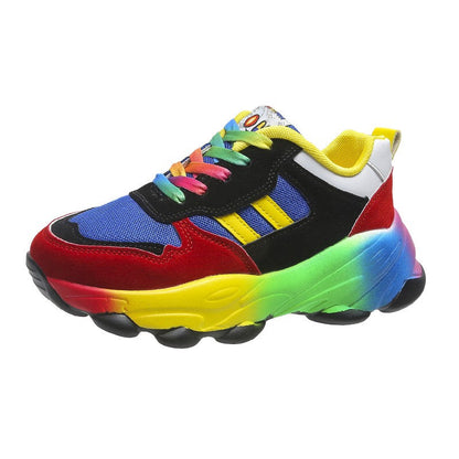 Jolie - Pantofi sport colorați cu talpă groasă pentru femei