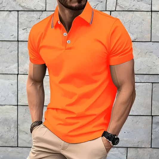 Crosby - Tricou Polo Lejer cu Mâneci Scurte pentru Bărbați