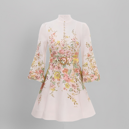 Debra - Rochie mini elegantă cu nasturi pentru femei