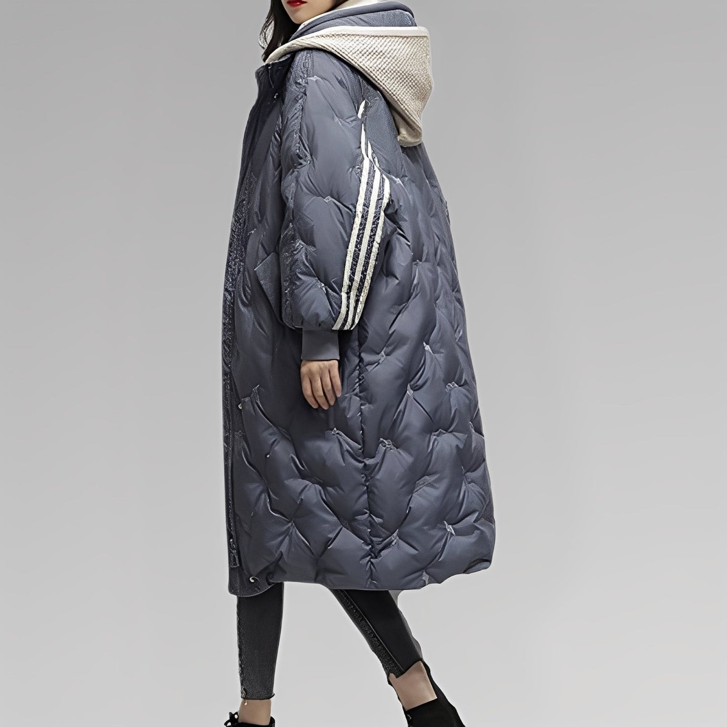 Tiril – Lungă Jachetă cu Penaj pentru Femei