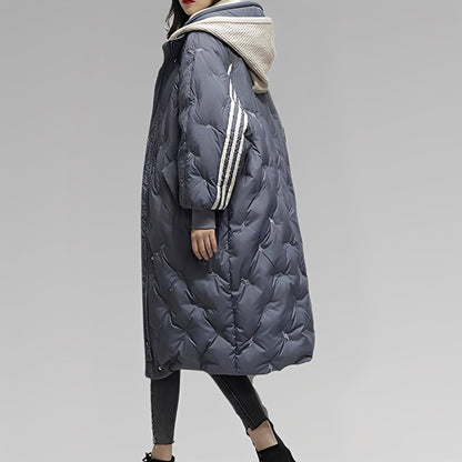 Tiril – Lungă Jachetă cu Penaj pentru Femei