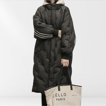 Tiril – Lungă Jachetă cu Penaj pentru Femei