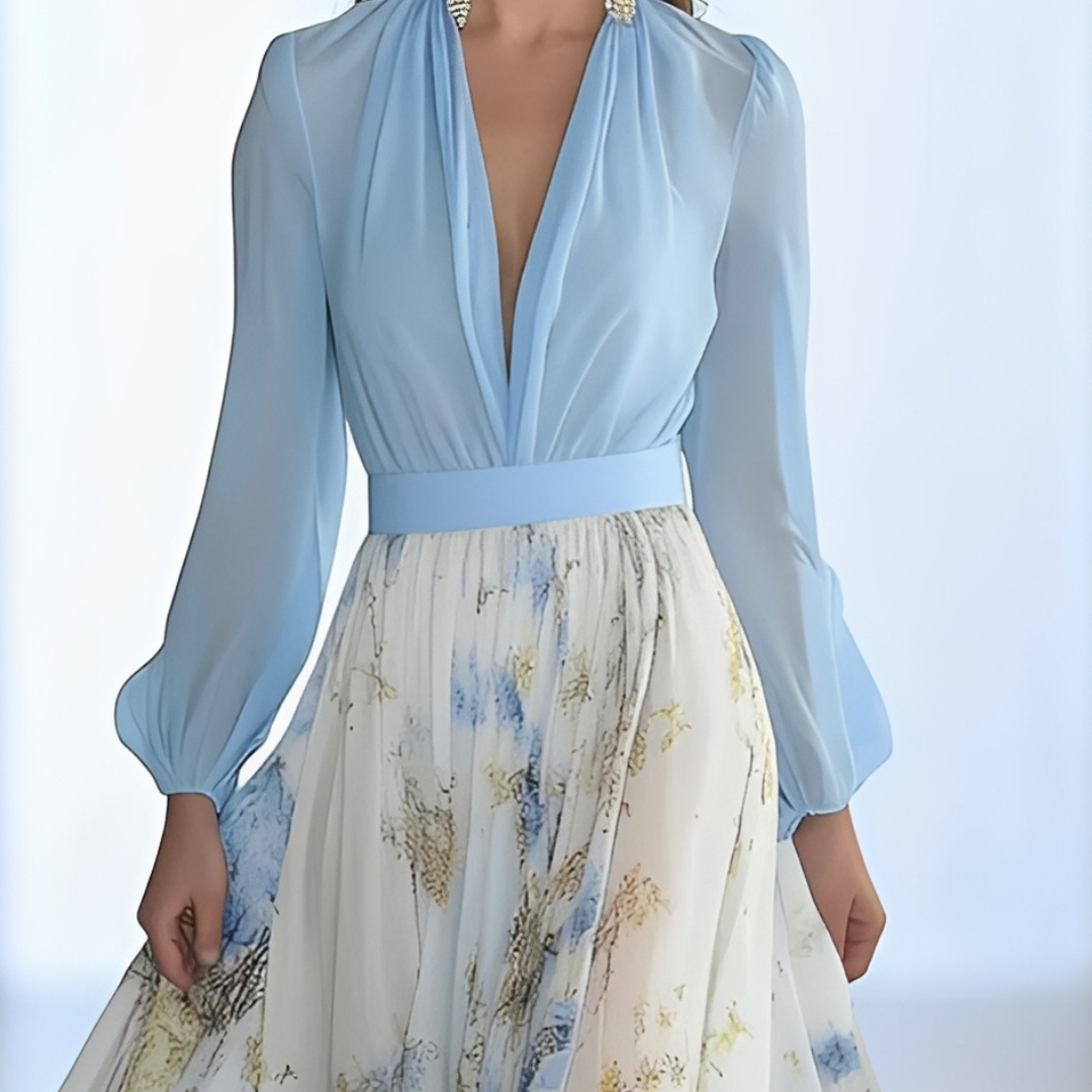 Sandrine - Rochie respirabilă cu decolteu în V pentru femei