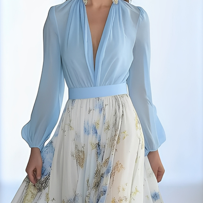 Sandrine - Rochie respirabilă cu decolteu în V pentru femei