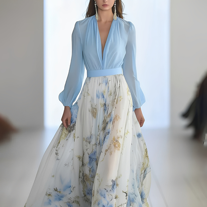 Sandrine - Rochie respirabilă cu decolteu în V pentru femei