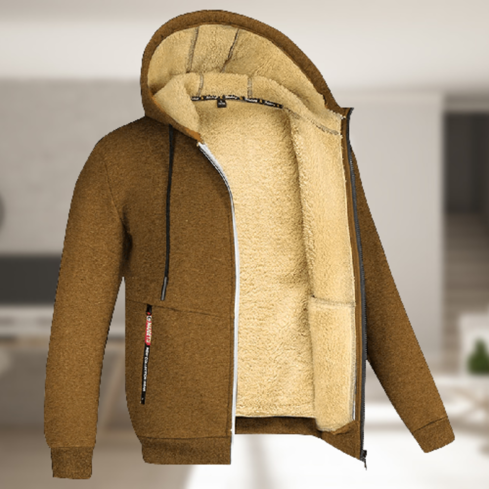 Andrew – Geacă de iarnă cu glugă din fleece