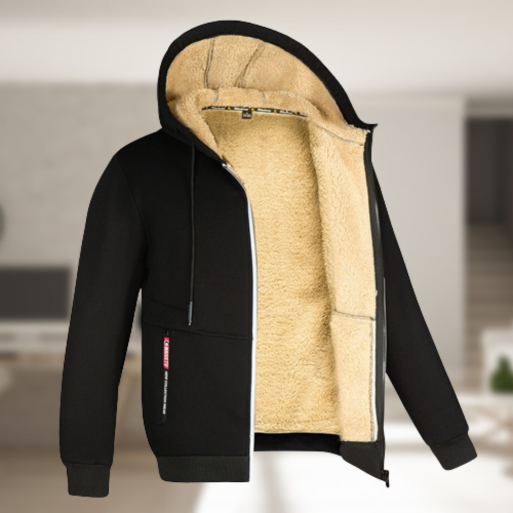 Andrew – Geacă de iarnă cu glugă din fleece