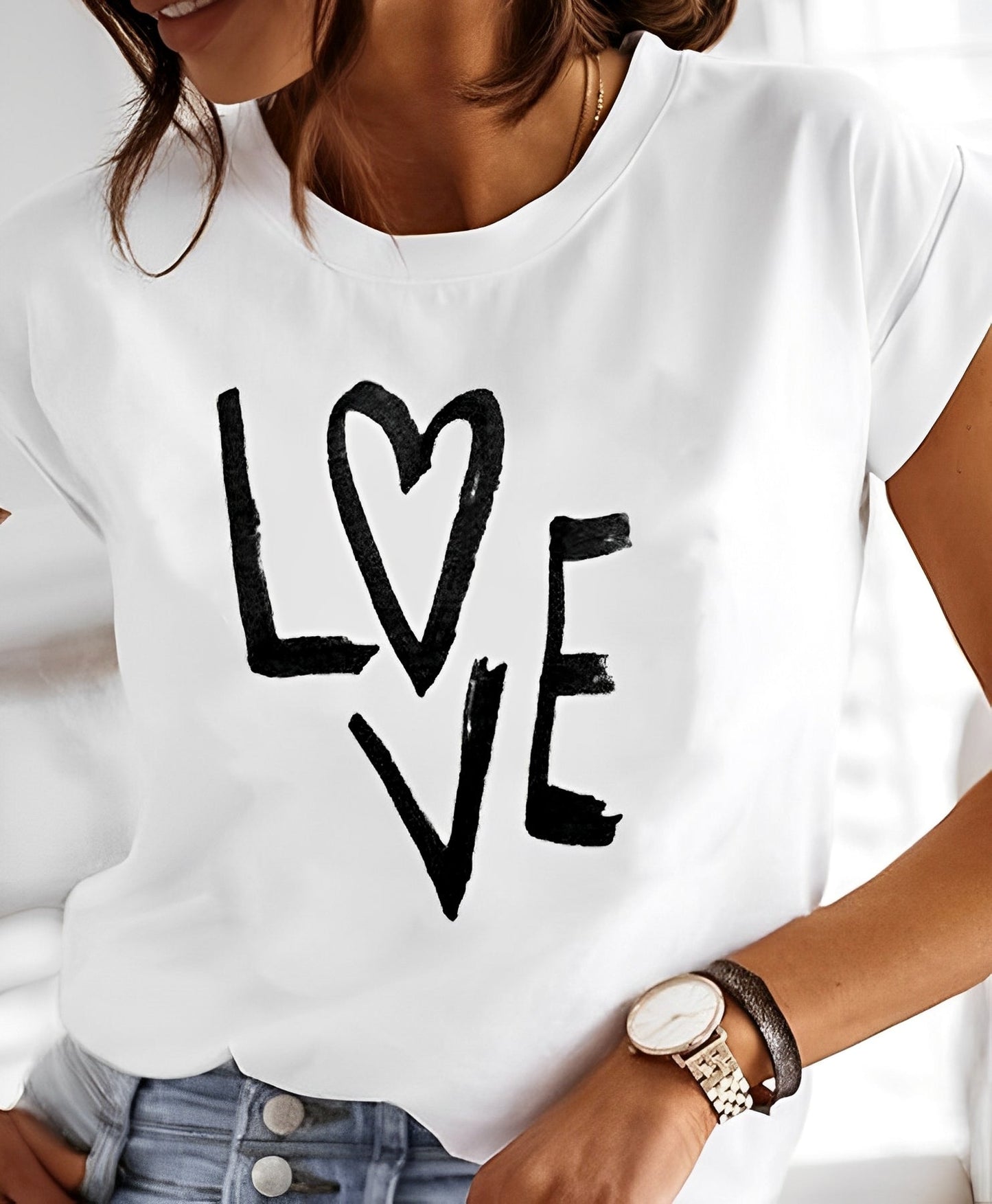 Nele – Tricou de vară cu guler rotund