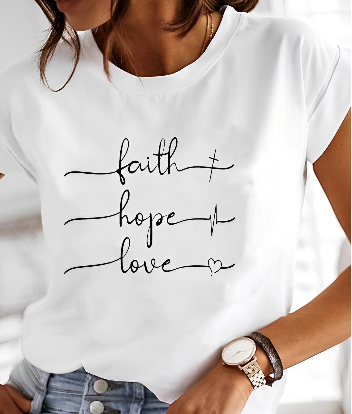 Nele – Tricou de vară cu guler rotund