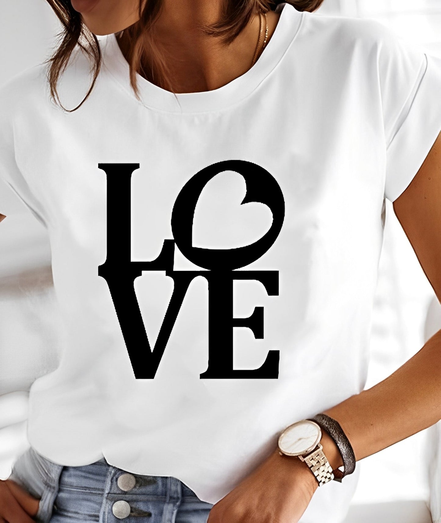 Nele – Tricou de vară cu guler rotund