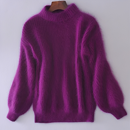 Brenda – Pulover Vintage în Stil Angora