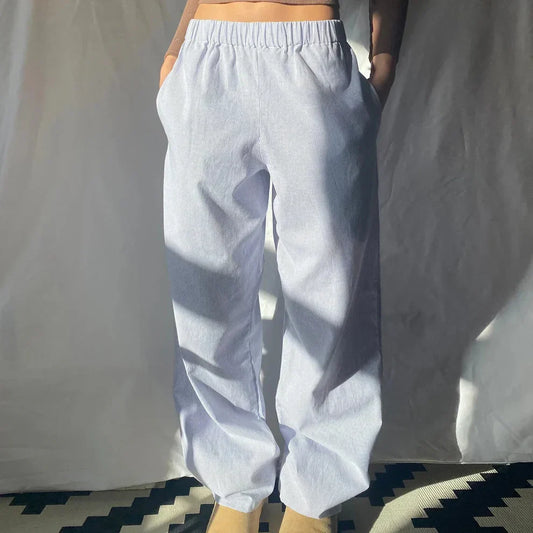 Elis – Pantaloni Femei Picior Larg cu Talie Înaltă