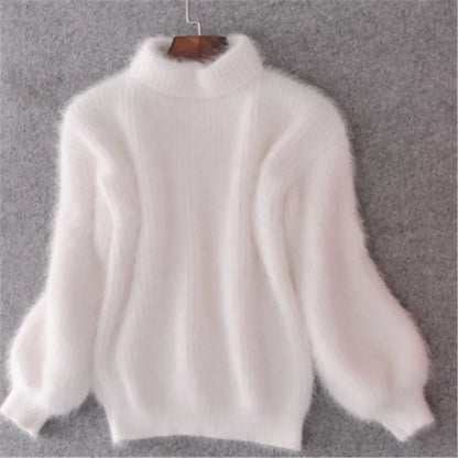Brenda – Pulover Vintage în Stil Angora