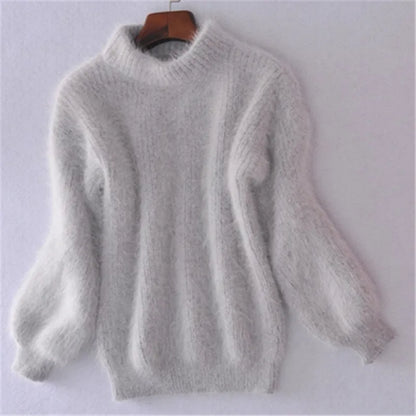 Brenda – Pulover Vintage în Stil Angora