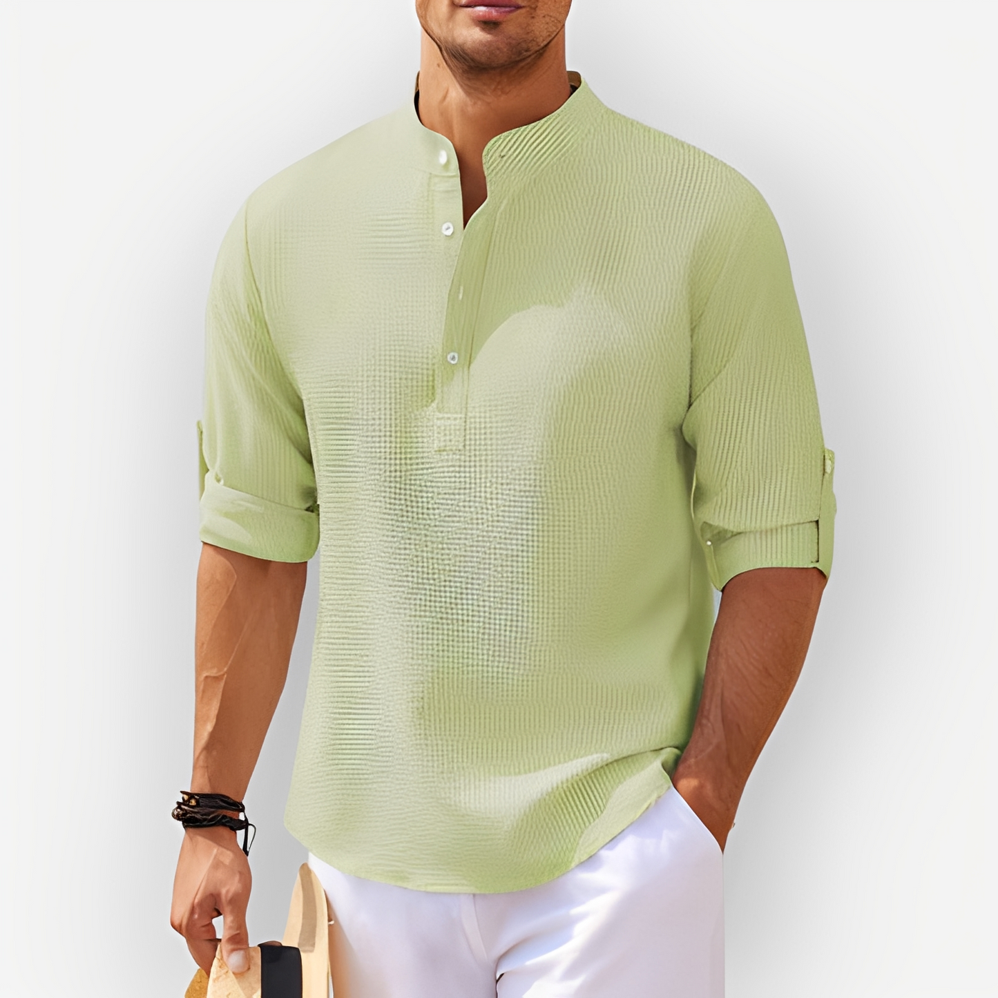 Perino - Cămașă modernă de vară pentru bărbați