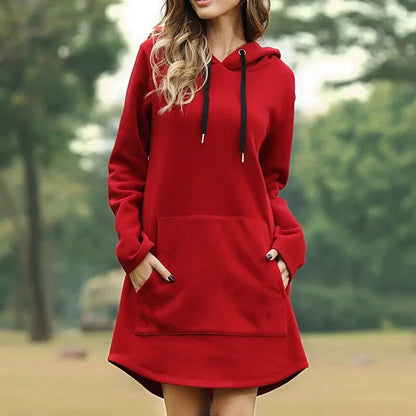 Juris – Rochie lungă de trening cu glugă