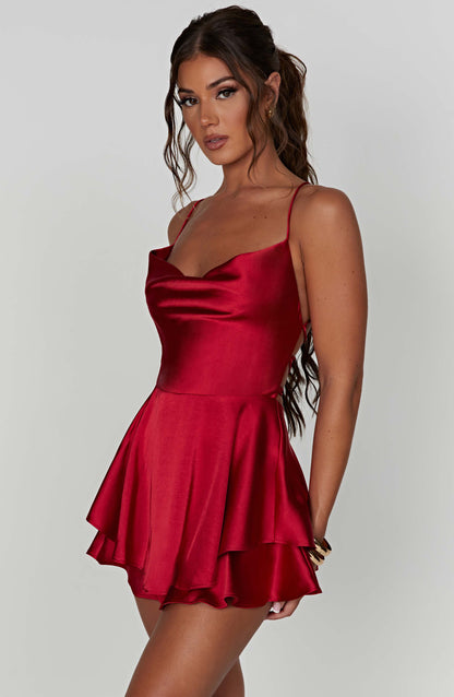 Emilia - Rochie mini din satin