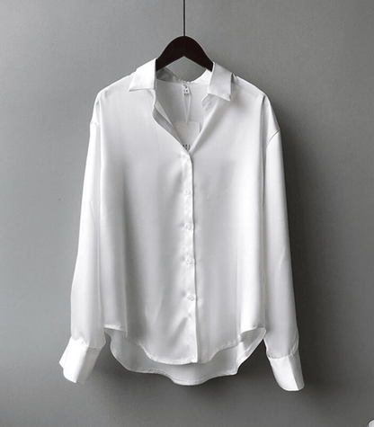 Magnolia – Bluza satinată cu nasturi